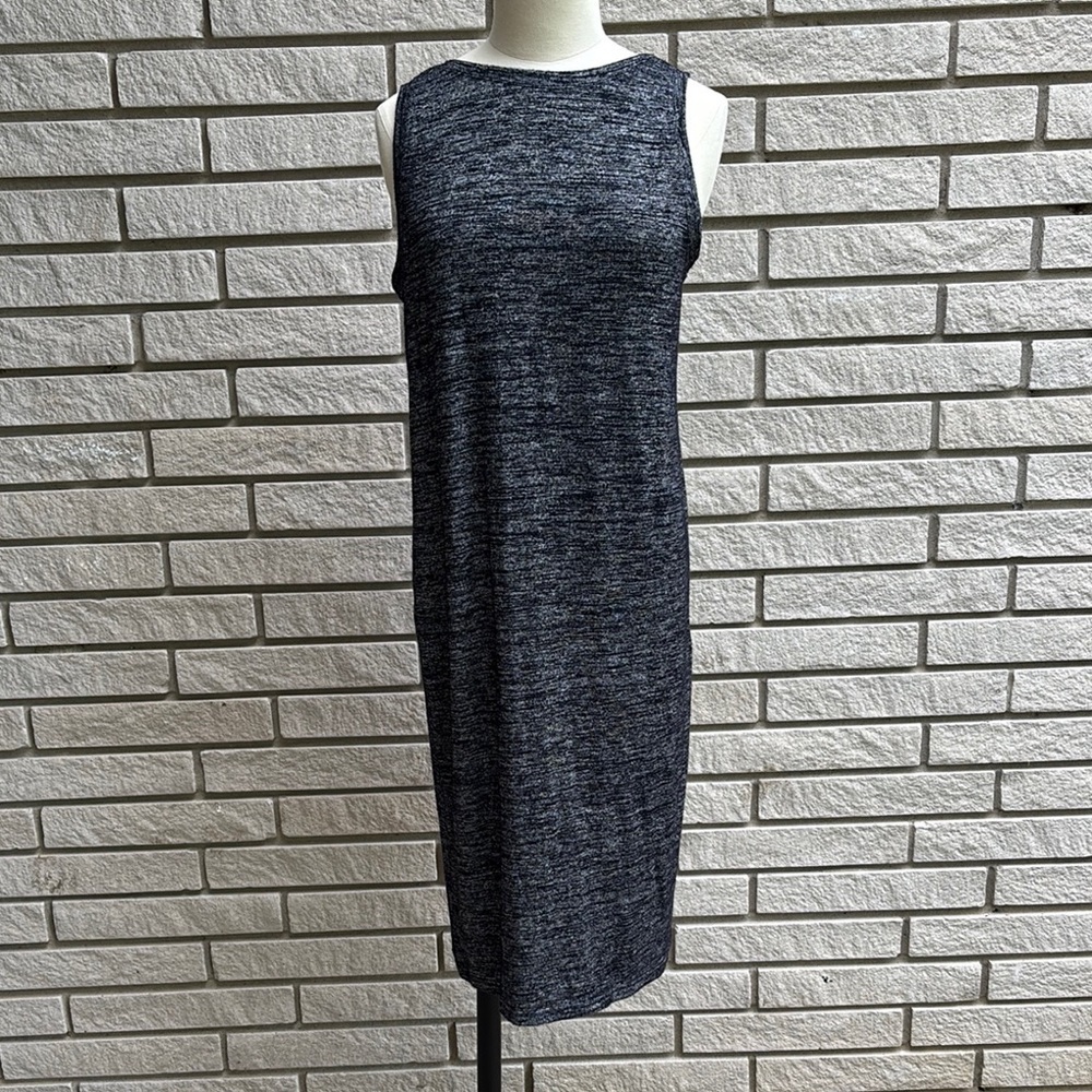 GAP Black Sleeveless Midi Dress with Scoop Back Sz S